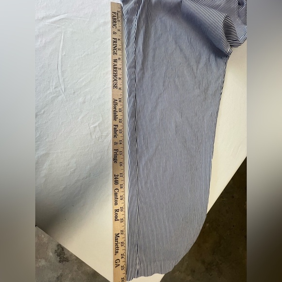 Alfred Dunner Blue and White Dress Pants Classic Straight-Leg - Picture 6 of 7